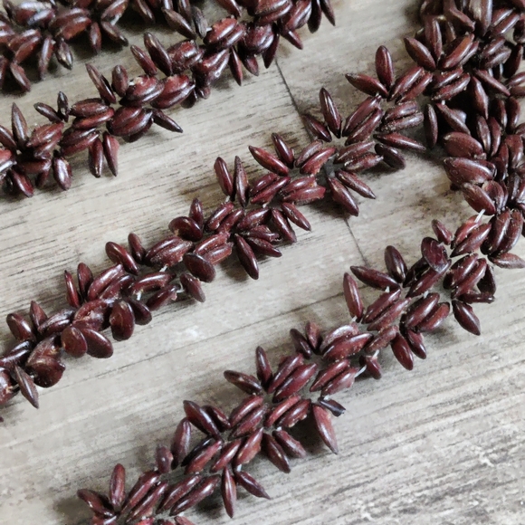 ✌️ Vintage 70s boho hippie ipil ipil seed Jamaican necklace - Picture 4 of 4